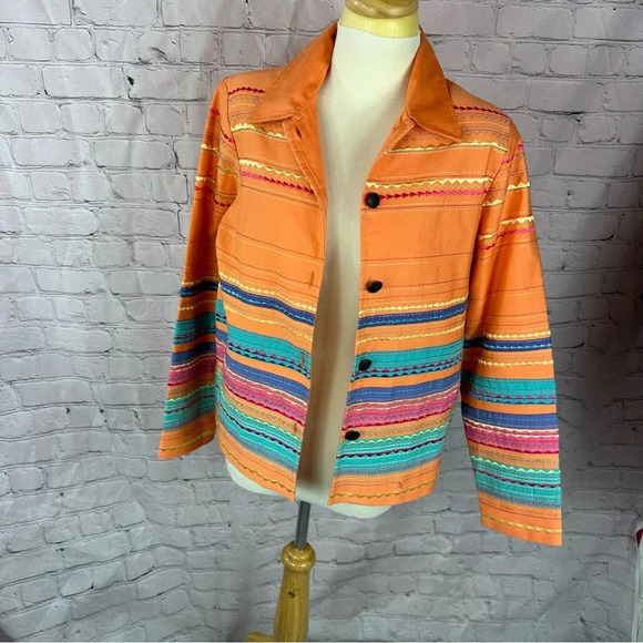 Coldwater Creek Jackets & Blazers - vintage coldwater creek embroidered jacket blazer size medium